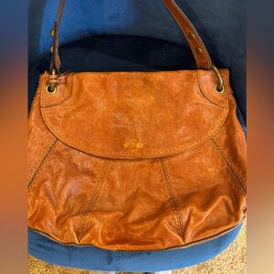 Fossil Brown Leather Hobo Bag